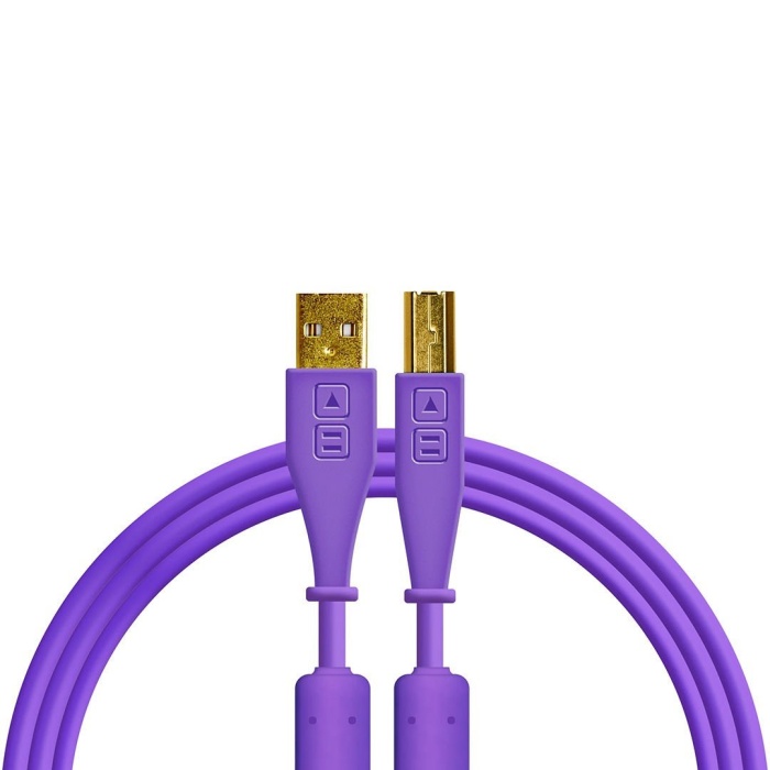 DJ TechTools 04 0021 Chroma Cables USB-A to B Dj Kablosu 1.5mt (Mor) | Farklı Renk Seçeneği Stüdyo Düzeni İçin